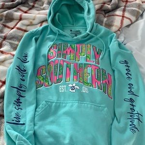 Light aqua green hoodie.. like new